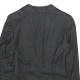 BOSS HUGO BOSS Womens Grey Wool Blend Blazer Jacket UK 4 Tailored Plain Button