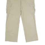 DICKIES Mens Regular Fit Beige Cargo Cotton Blend Trousers W30 L30 Zip Pocket