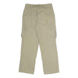 DICKIES Mens Regular Fit Beige Cargo Cotton Blend Trousers W30 L30 Zip Pocket