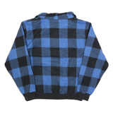 TRADER BAY Womens Blue & Black Patterned Jumper Pullover Check Round Neck