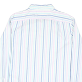 NAUTICA Mens Blue & Pink Striped Cotton Blend Shirt XL Classic Fit Button-Down