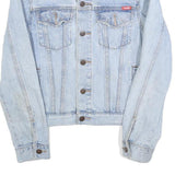 WRANGLER Womens Blue Denim Jacket S Cotton Button Classic Fit Light Wash
