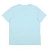 NAUTICA Mens Light Blue Graphic T-Shirt L Short Sleeve Crew Neck Cotton Blend