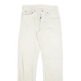 LEVI'S 501 Mens Jeans White Regular Straight Denim W28 L32 Button Classic Cotton