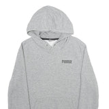 PUMA Mens Grey Hoodie S Cotton Blend Pullover Casual Sports Sweatshirt