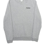 PUMA Mens Grey Hoodie S Cotton Blend Pullover Casual Sports Sweatshirt