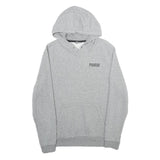 PUMA Mens Grey Hoodie S Cotton Blend Pullover Casual Sports Sweatshirt