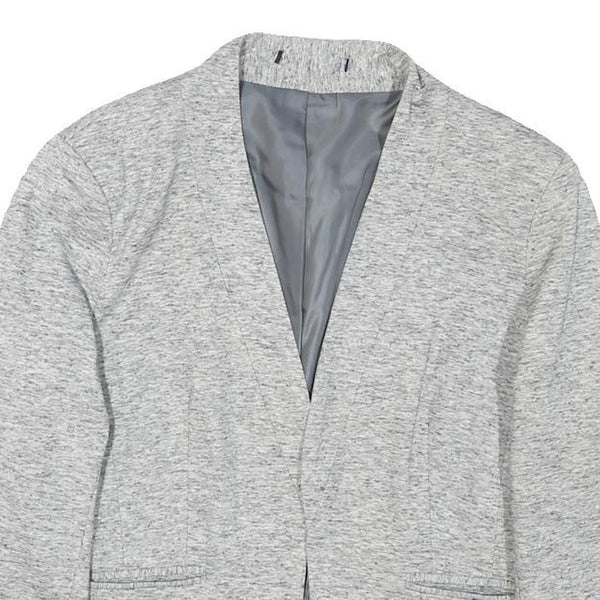 Womens Grey Classic Jacket XS Polyester Blend Plain Stylish Lightweight