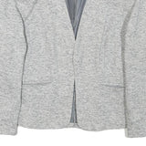 Womens Grey Classic Jacket XS Polyester Blend Plain Stylish Lightweight