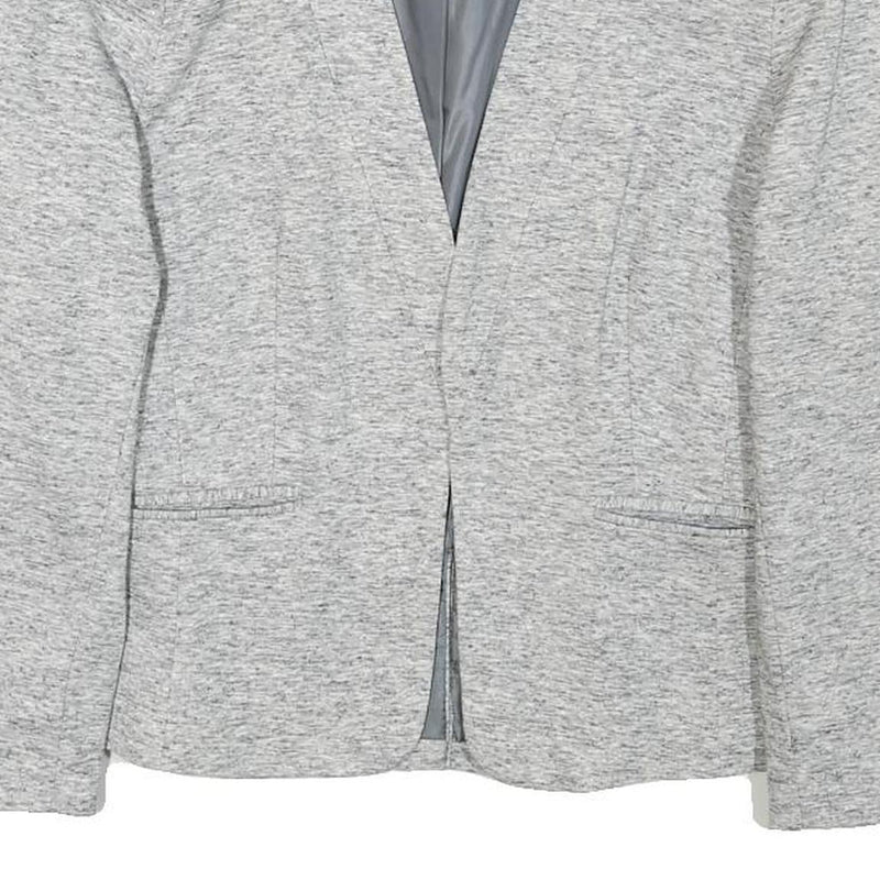 Womens Grey Classic Jacket XS Polyester Blend Plain Stylish Lightweight