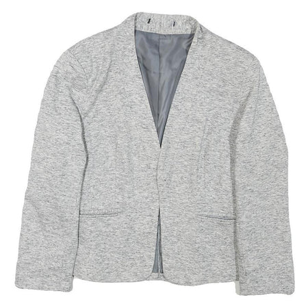 Womens Grey Classic Jacket XS Polyester Blend Plain Stylish Lightweight