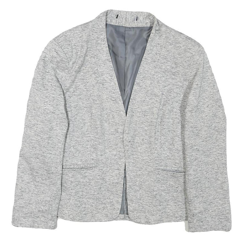 Womens Grey Classic Jacket XS Polyester Blend Plain Stylish Lightweight