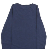 MAJESTIC Womens Blue Seattle Seahawks Lace Up Neck M Cotton Blend Sweatshirt