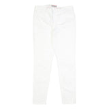 TOMMY HILFIGER Womens Slim White Denim Jeans W30 L29 Classic Zip Pocket