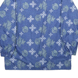 WEAR IT Mens Blue Print Zip Jacket M Nylon Casual Outdoor Patterned