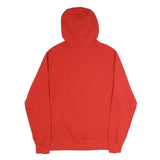 NIKE Mens Red Pullover Hoodie L Cotton Casual Sportswear