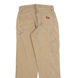 DICKIES Mens Jeans Beige Regular Straight Denim Light W30 L32 Workwear Zip