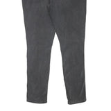 LEVI'S Womens Slim Black Denim Jeans Zip W37 L31 Stylish Casual