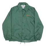MVP Mens Green Synthetic Button Jacket L Plain Lightweight Workwear