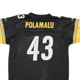 REEBOK Mens Black & Yellow Pittsburgh Steelers NFL Football Shirt XL Short