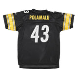 REEBOK Mens Black & Yellow Pittsburgh Steelers NFL Football Shirt XL Short