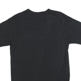 CHAMPION Mens Black Graphic T-Shirt L Short Sleeve Crew Neck Cotton Blend