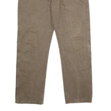 WRANGLER Mens Regular Fit Beige Cotton Denim Jeans W36 L30 Classic Style Zip
