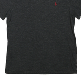 POLO RALPH LAUREN Mens Black V-Neck Cotton Blend T-Shirt M Short Sleeve