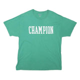 CHAMPION Mens Green T-Shirt XL Short Sleeve Crew Neck Cotton Blend Casual