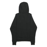 ELLESSE Womens Black Pullover Hoodie UK 10 Logo Print Cotton Blend