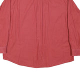 NAUTICA Mens Red Cotton Blend Shirt L Button-Down Collar Long Sleeve Casual