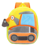 Anypack 3D Yellow Excavator School Backpack - Kids Construction Vehicle Bag