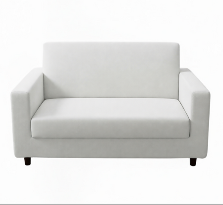 Anyseat 2-Seater Sofa Cover – Plain White Style Slipcover for Living Room Chair Protection