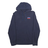 LEE Mens Navy Pullover Hoodie M Cotton Blend Soft Comfortable