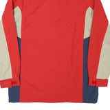 WS PSORT Mens Red & Cream Navy Colourblock Jacket S Polyester Blend Zip