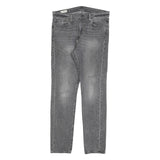 LEVI'S 510 BIG E Mens Jeans Grey Slim Skinny Denim Raw W33 L32 Zip Cotton Blend