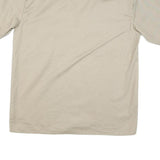 DICKIES Mens Beige Cotton Blend Work Shirt L Button Pocket Short Sleeve