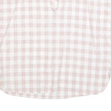 BARBOUR Womens Cream & Pink Checked Basic Top Sleeveless Round Neck UK 8 Cotton