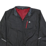 STARTER Mens Black Polyester Zip Jacket XL Lightweight Sports Casual