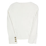 GEORGES RECH Womens White Classic Jacket UK 10 Viscose Blend Button Nautical