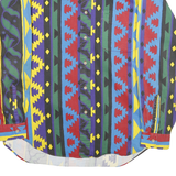 TOMMY HILFIGER Mens Blue Red Yellow Green Pattern Shirt M Button Down Cotton