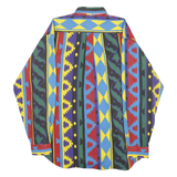 TOMMY HILFIGER Mens Blue Red Yellow Green Pattern Shirt M Button Down Cotton