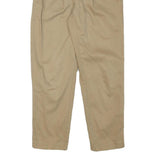 LIZ CLAIBORNE Womens Cotton Blend Beige Relaxed Trousers W23 L27 Casual
