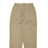 LIZ CLAIBORNE Womens Cotton Blend Beige Relaxed Trousers W23 L27 Casual