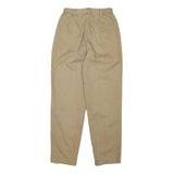 LIZ CLAIBORNE Womens Cotton Blend Beige Relaxed Trousers W23 L27 Casual