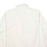 WRANGLER Mens White Cotton Blend Casual Shirt L Long Sleeve Button Up