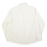 WRANGLER Mens White Cotton Blend Casual Shirt L Long Sleeve Button Up
