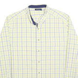 NAUTICA Mens Yellow & Blue Check Cotton Shirt XL Long Sleeve Button Collar