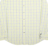 NAUTICA Mens Yellow & Blue Check Cotton Shirt XL Long Sleeve Button Collar