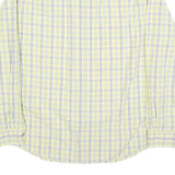 NAUTICA Mens Yellow & Blue Check Cotton Shirt XL Long Sleeve Button Collar